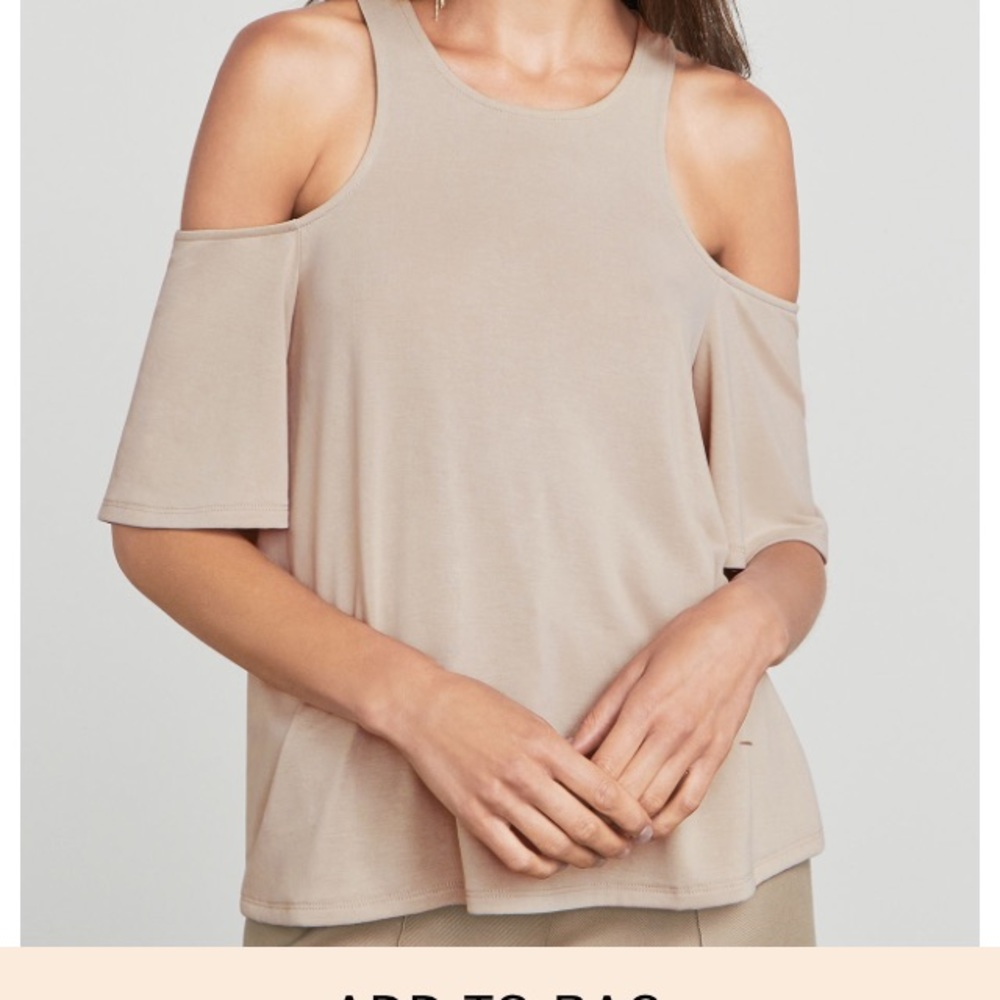 BCBGMAXAZRIA Cold Shoulder Top